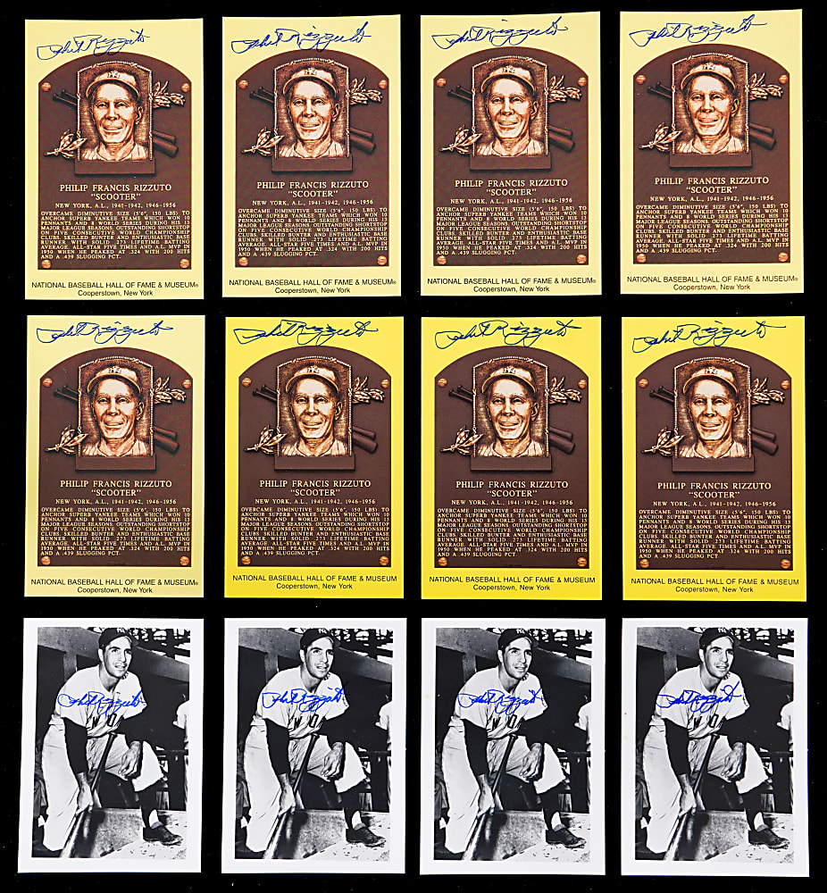 Phil Rizzuto Signed Hall of Fame Plaques & Photos Collection (29) - All PSA Individually Certified