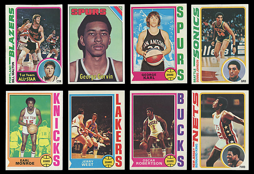 1974-1979 Topps Basketball Complete, Near & Partial Set Run (5) - Loaded with Hall of Famers (728 Total Cards)