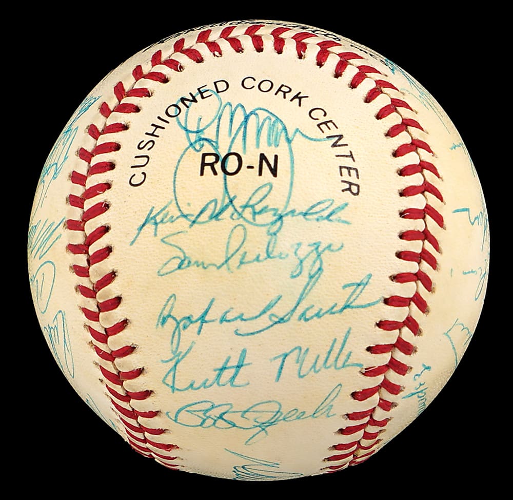 1987 New York Mets Team-Signed ONL/Giamatti Baseball with (31) Signatures Including Strawberry, Gooden, Dykstra, Hernandez Plus Full PSA LOA