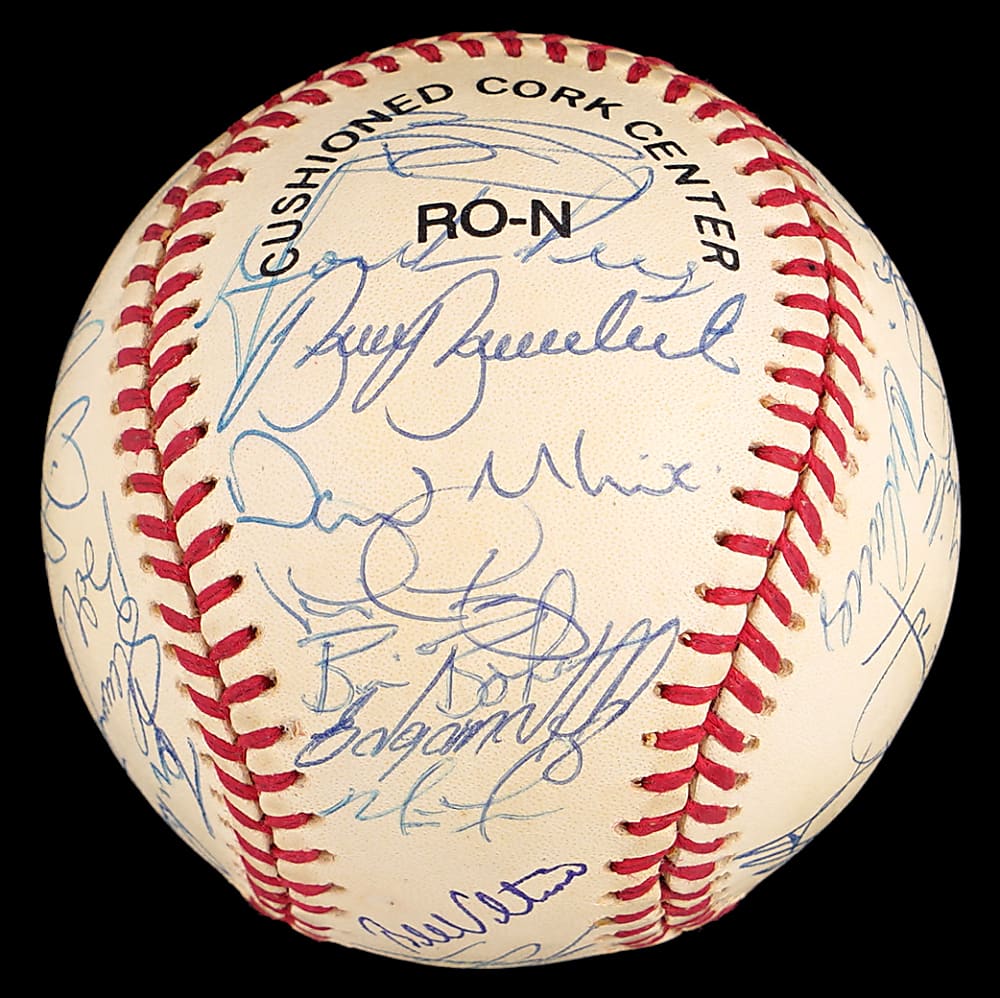 1997 New York Mets Team-Signed ONL/Coleman Baseball with (33) Signatures Plus Full PSA LOA