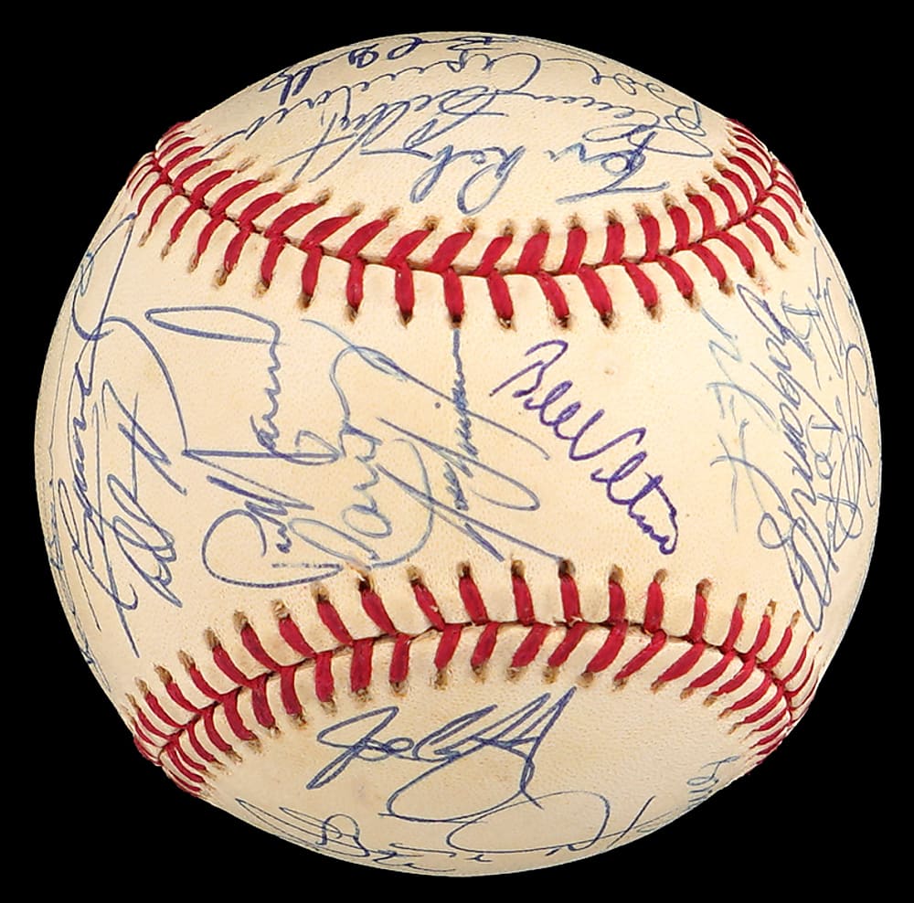 1997 New York Mets Team-Signed ONL/Coleman Baseball with (33) Signatures Plus Full PSA LOA