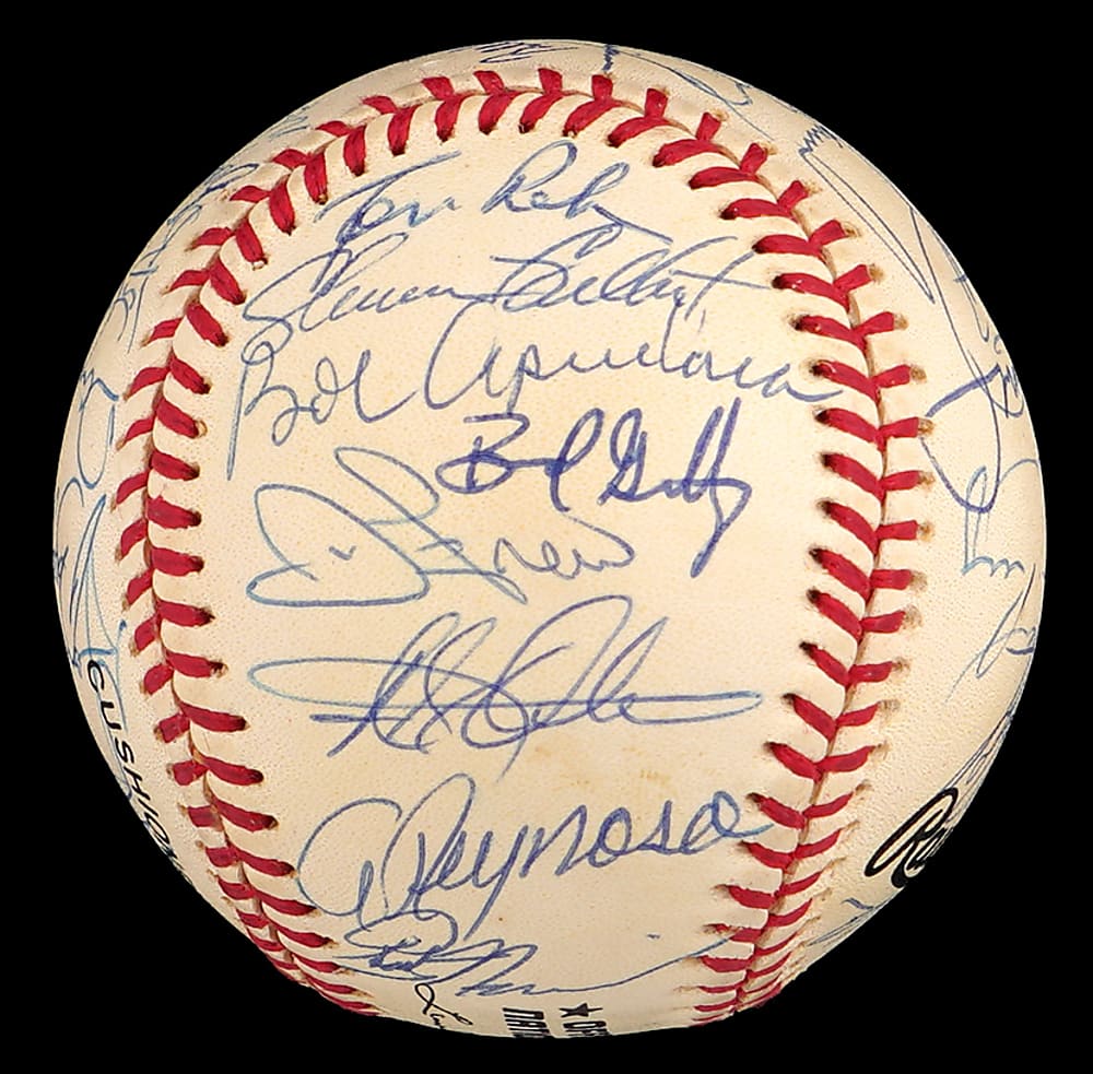1997 New York Mets Team-Signed ONL/Coleman Baseball with (33) Signatures Plus Full PSA LOA