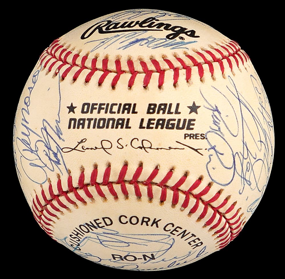 1997 New York Mets Team-Signed ONL/Coleman Baseball with (33) Signatures Plus Full PSA LOA