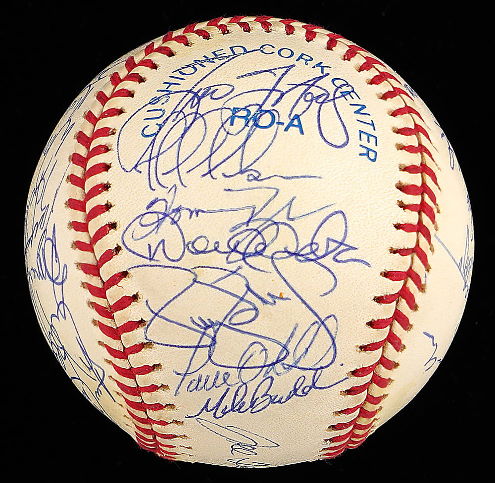 1998 World Series Champions New York Yankees Team-Signed Baseball with (31) Signatures Including Jeter, Rivera, Pettitte, Posada Plus Full PSA LOA