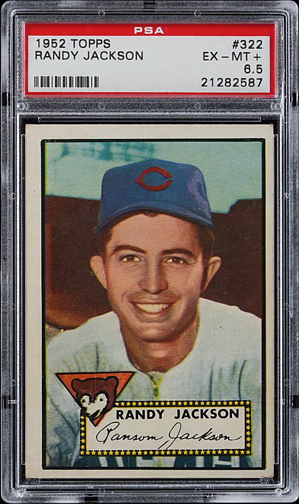1952 Topps #322 Randy Jackson High Number PSA EX-MT+ 6.5