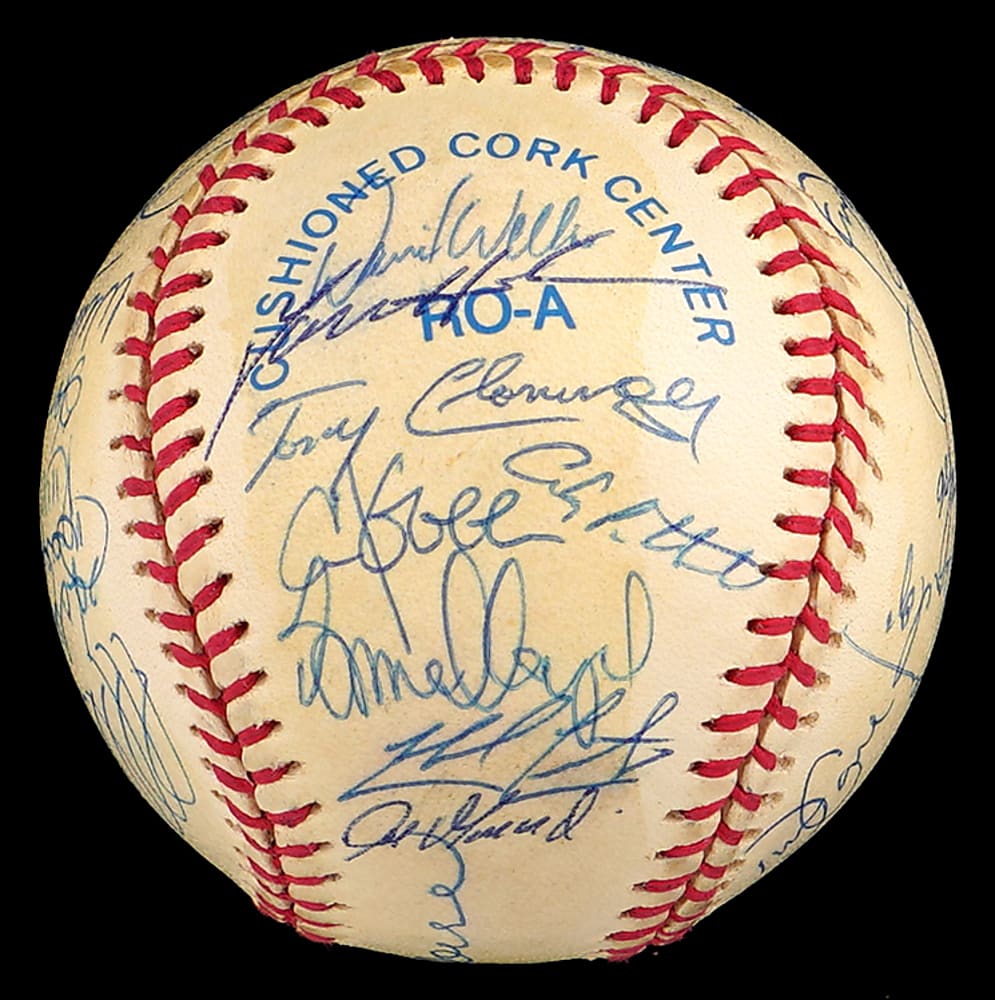 1998 World Champions New York Yankees Team-Signed OAL/Budig Baseball with (30) Signatures Including Jeter, Rivera, Pettitte, Posada Plus Full PSA LOA