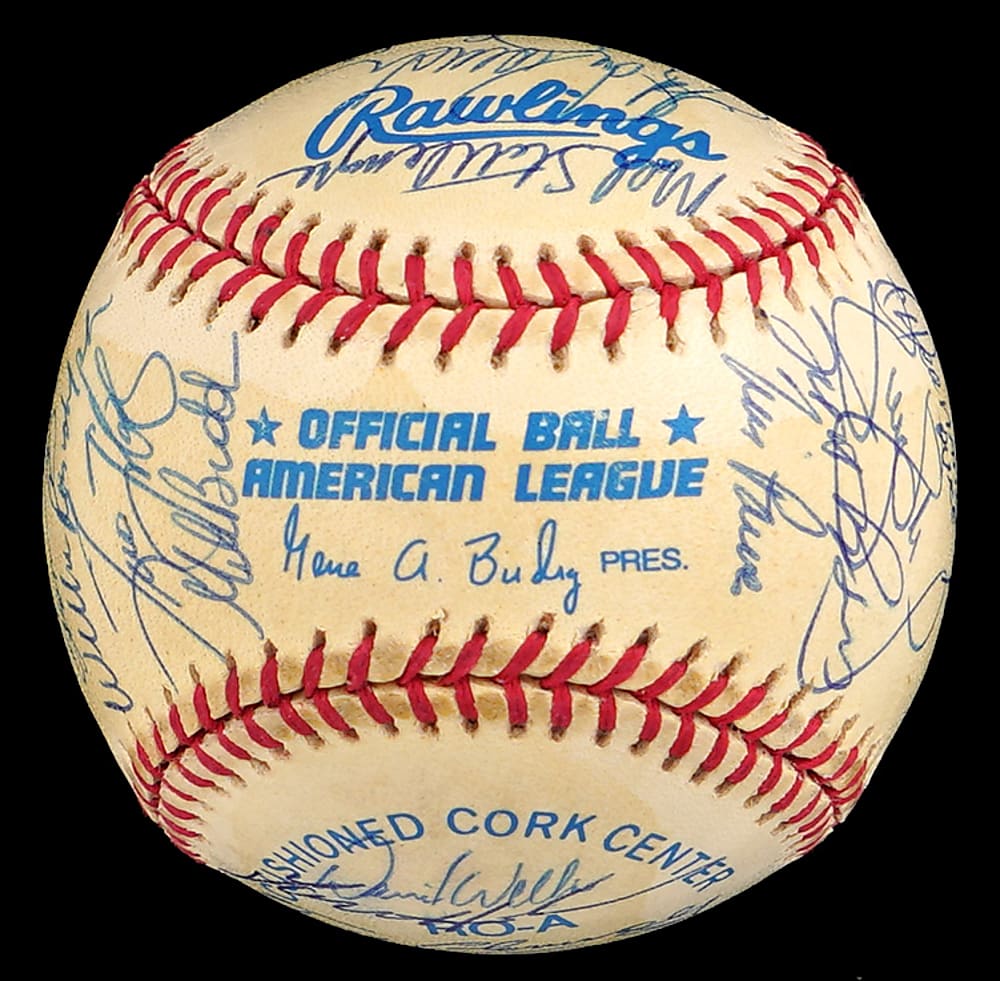 1998 World Champions New York Yankees Team-Signed OAL/Budig Baseball with (30) Signatures Including Jeter, Rivera, Pettitte, Posada Plus Full PSA LOA