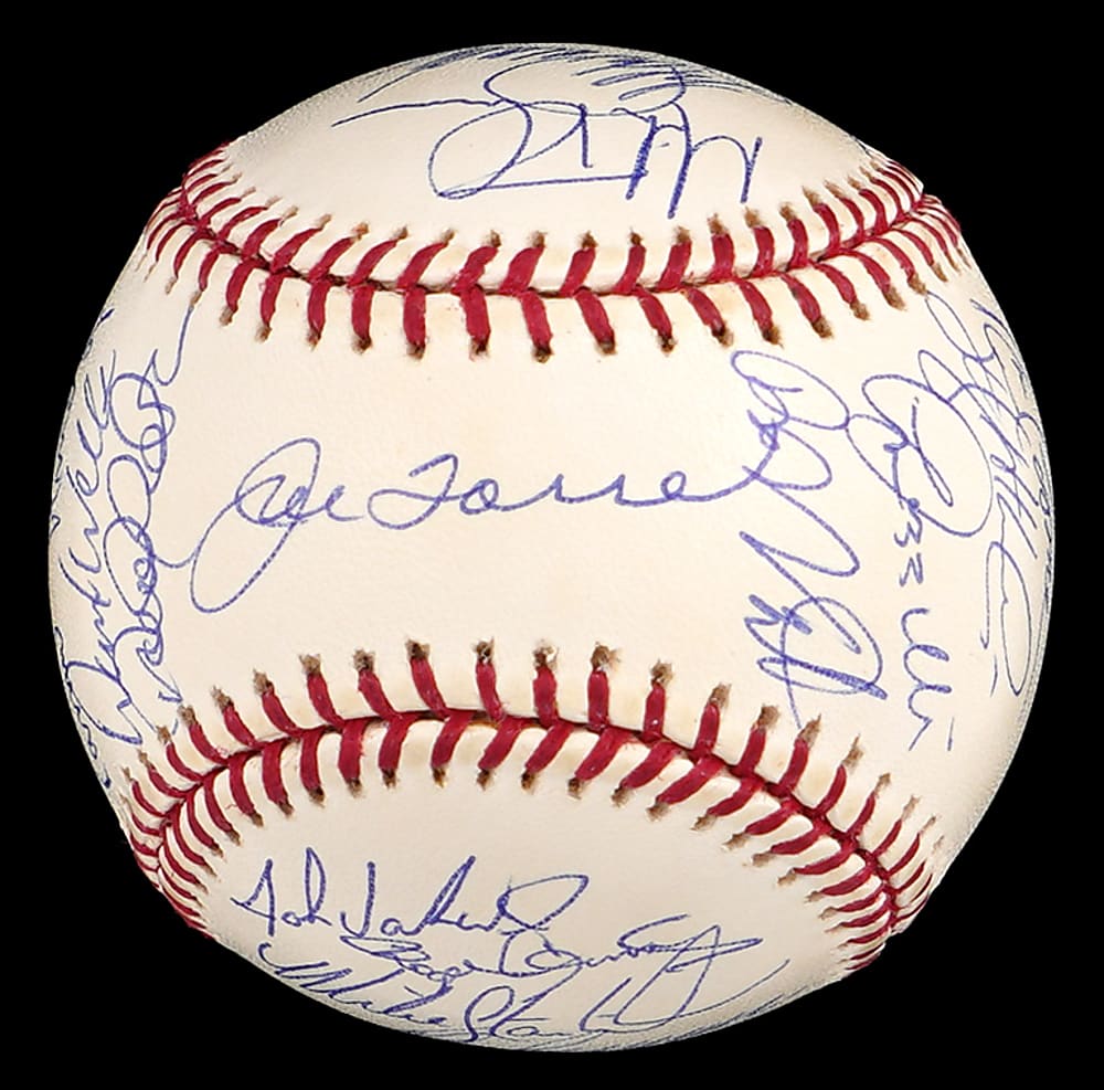 2002 American League East Champions New York Yankees Team-Signed Baseball with (29) Signatures Including Jeter, Rivera, Posada, Mussina Plus Full PSA LOA