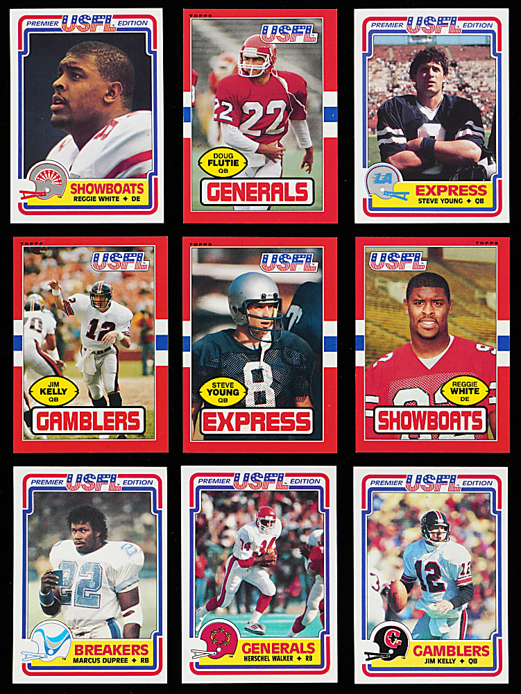 1984 & 1985 Topps USFL Football Complete Set Pair with Original Boxes