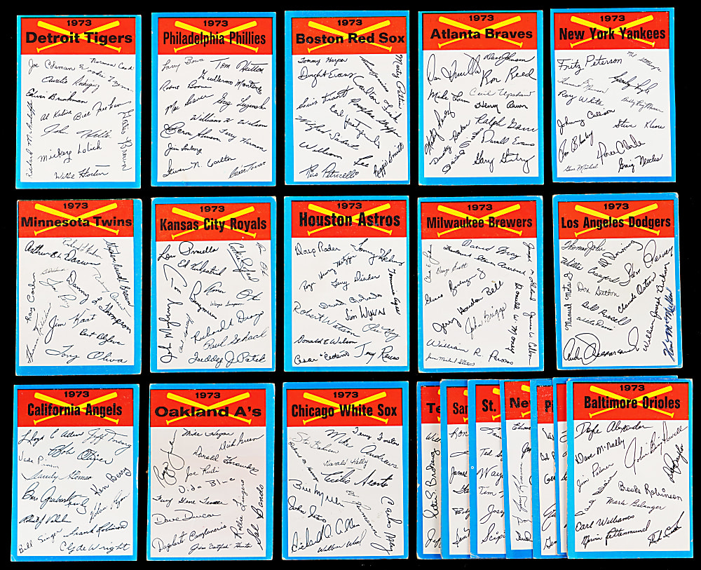 1973 Topps Team Checklist Complete Set (24) - All Unmarked