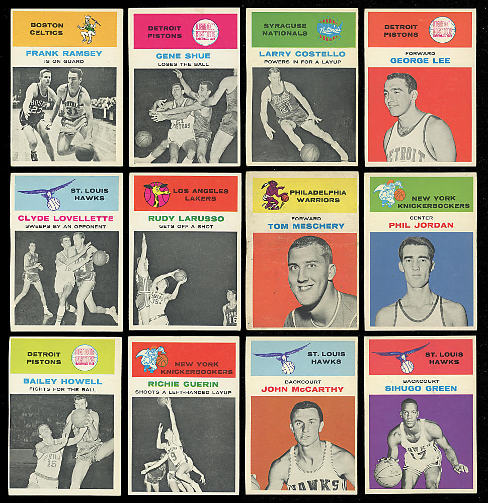 1961-1962 Fleer Basketball Starter Set (22) with Hall of Famers & Stars