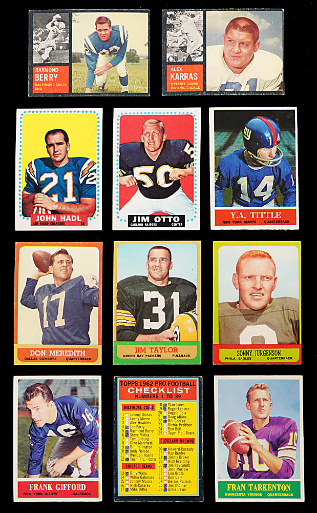 1960-1964 Football Shoebox Collection (150+) with (40+) Hall of Famers & 1962 Topps Starter Set (74)