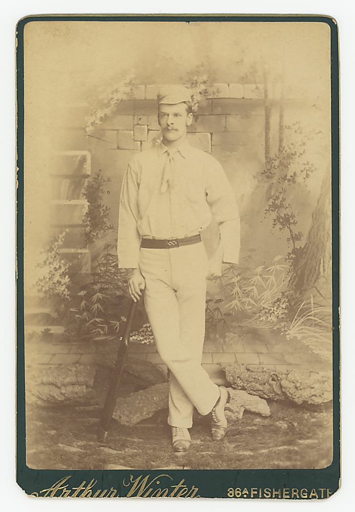 19th Century Arthur Winter Studio Cricket Player Cabinet Card