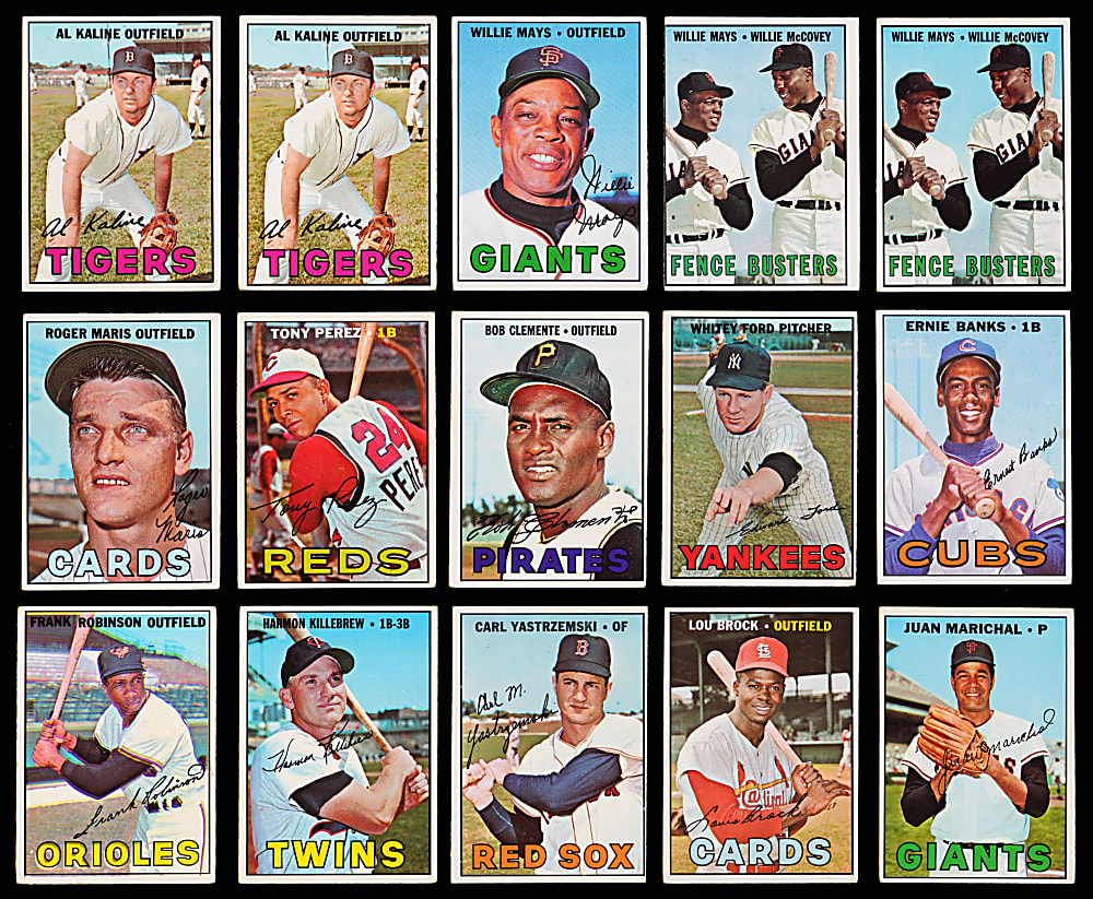 1967 Topps Collection (331) with (47) Hall of Famers Including Banks, Clemente & Mays