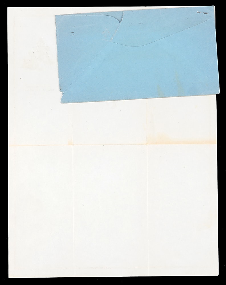 1951 Eddie Gottlieb Typed Letter Signed to Baltimore Elite Giants (Negro League) Scout Richard Powell with Branded Envelope