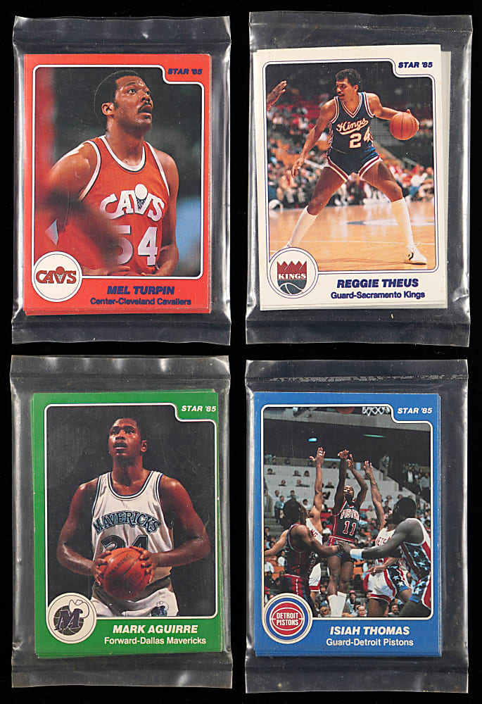 1984-1985 Star Basketball Bagged Team Set Group (4) with Dallas Mavericks & Detroit Pistons
