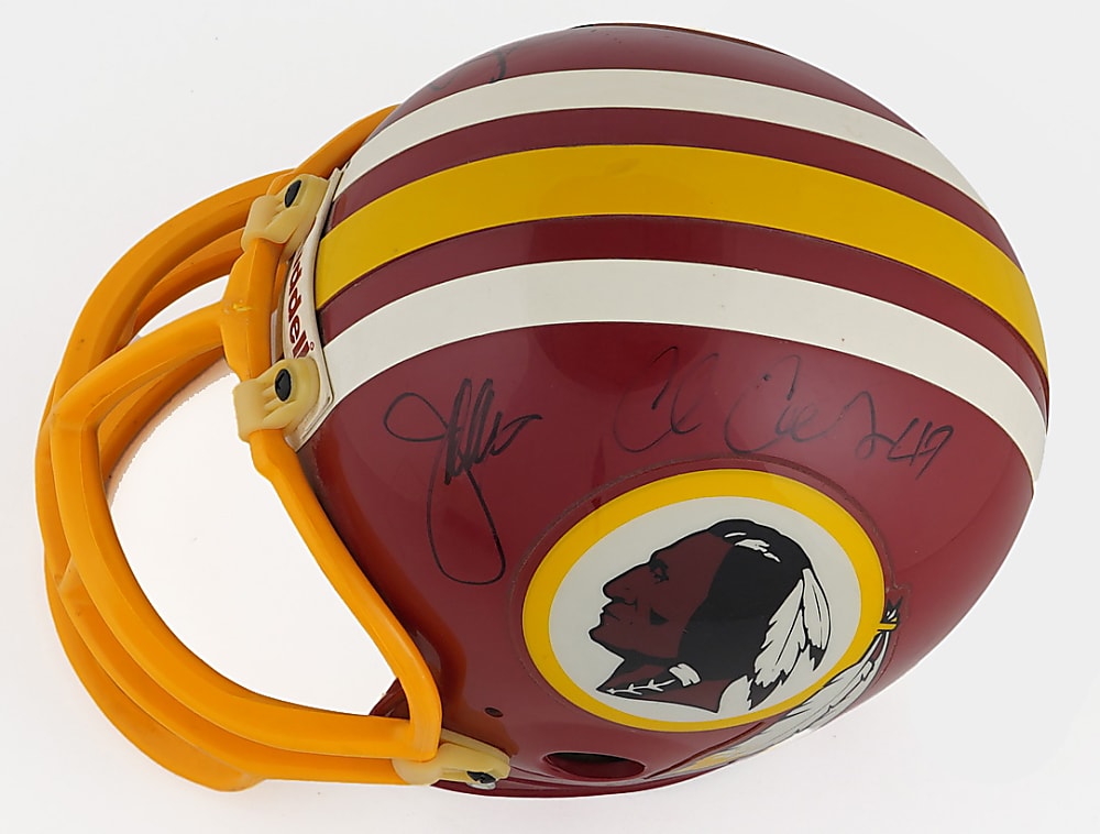 Washington Redskins Helmet Signed by Cooley, Gibbs & Sean Taylor (Presents as Single-Signed Taylor) - Full JSA