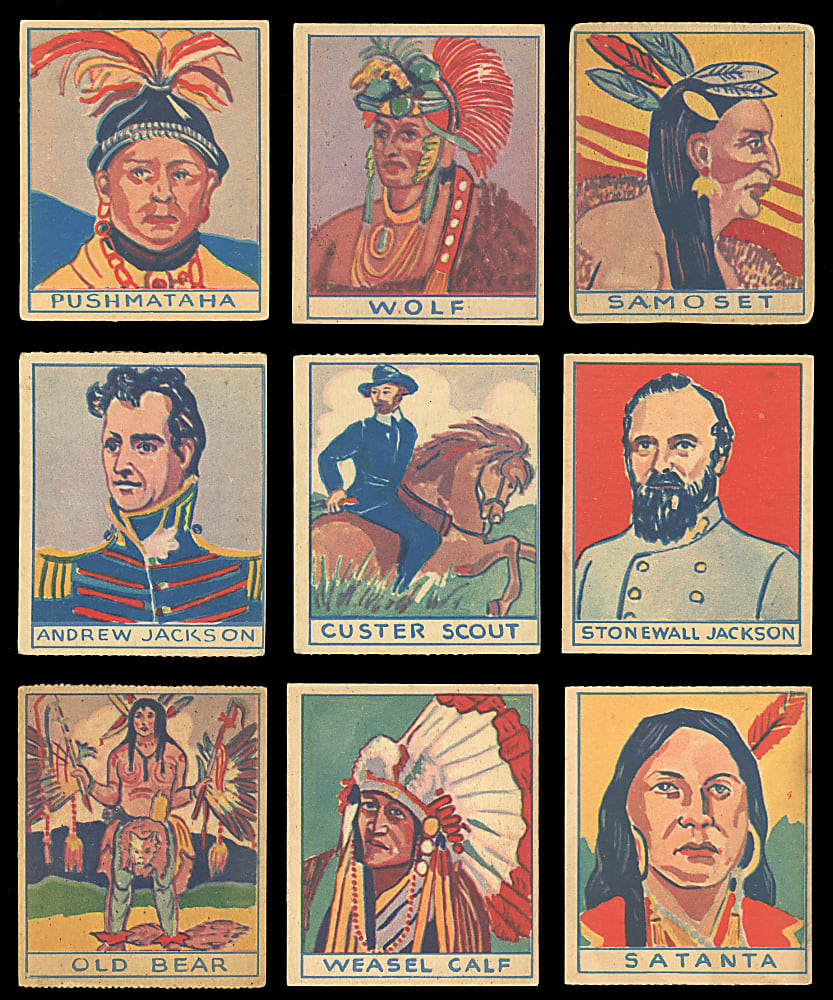 1930s R129 American History Series of 48 Complete Set with Many Clean Examples & PSA Graded