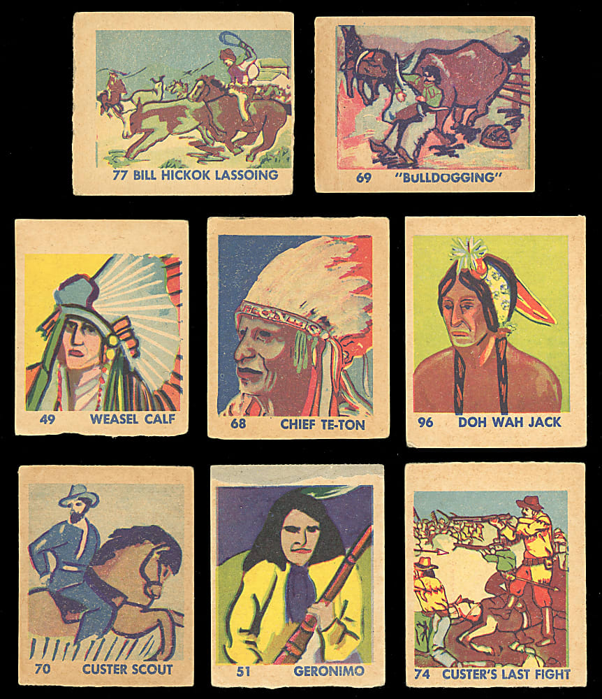 1930s R185 W.S. Corp Series of 48 Indians and Western Complete Set (48) Plus One Variation