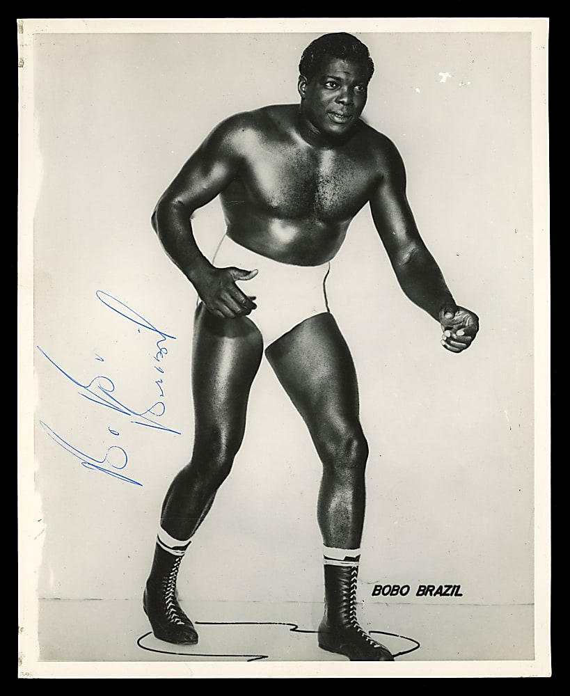 1950s-1960s Period Signed Bobo Brazil 8x10 B&W Promotional Photograph with Full JSA LOA