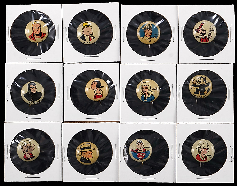 1945-1947 Kellogg's Pep Pins Complete Set (86)