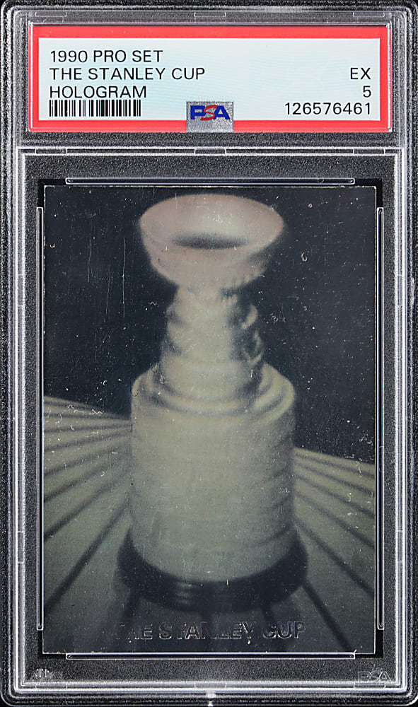 1990-1991 Pro Set Hockey The Stanley Cup Hologram PSA EX 5