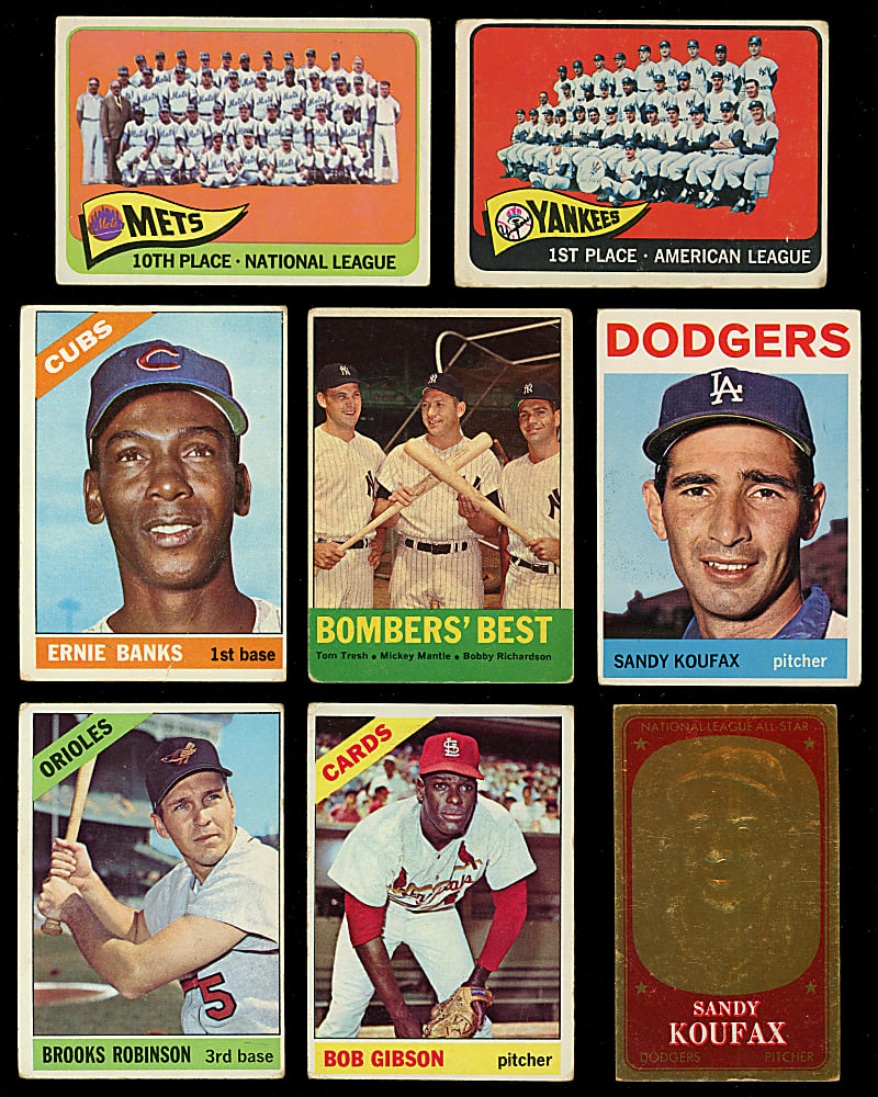 1960-1970 Mostly Baseball Shoebox Collection (378) with (35+) Hall of Famers Including (3) Mantle, (3) Mays, Aaron & Clemente