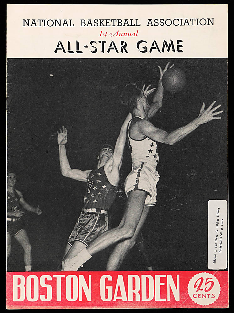 Extremely Rare 1951 NBA First Annual All-Star Game Program - Loaded with Hall of Famers Including George Mikan