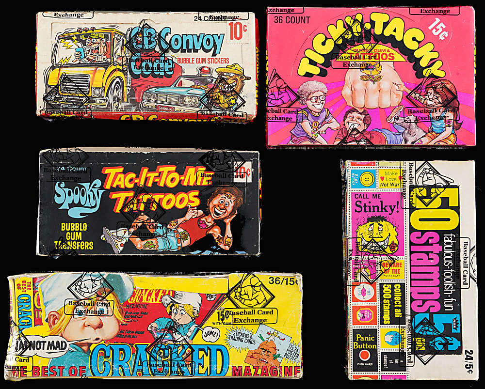 1969-1981 Donruss & Fleer Non-Sport Unopened Wax Box Collection (5) - All BBCE with "Cracked"