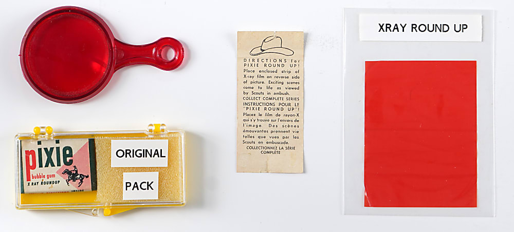 1949 Topps X-Ray Round Near-Complete Set (178/200) with (1) PSA Plus Unopened Pack, Wrapper & (2) 3D Viewers