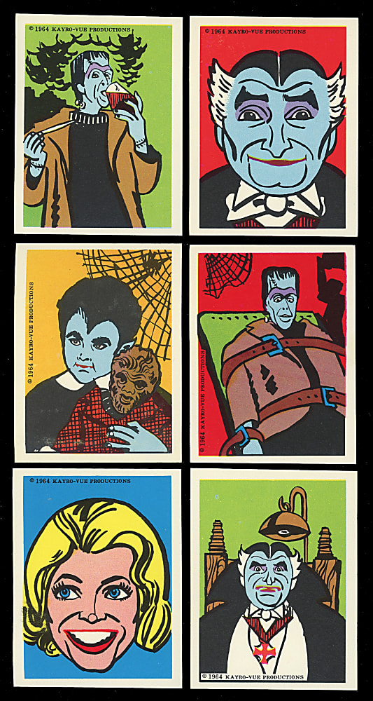 1964 Leaf The Munsters Stamps Complete Set (16) - Tough Set