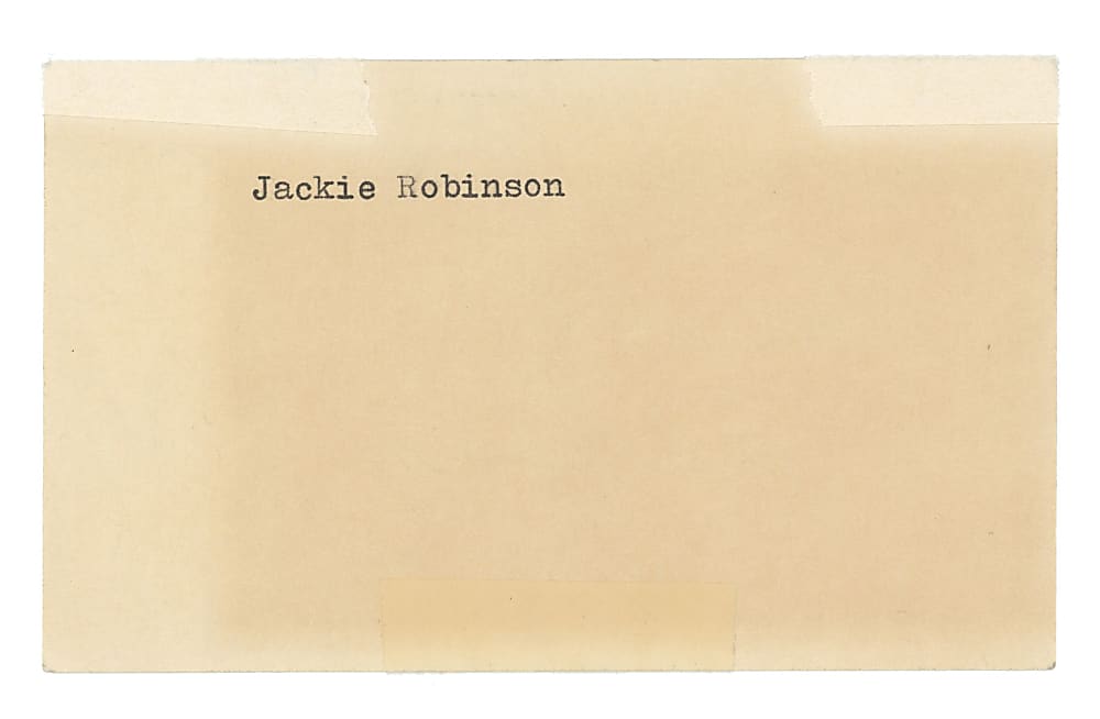 Jackie Robinson Signed Index Card - Full JSA LOA