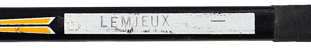 1995-1996 Mario Lemieux Signed/Inscribed Pittsburgh Penguins Team-Issued KOHO Pro-Model Hockey Stick - Full JSA LOA