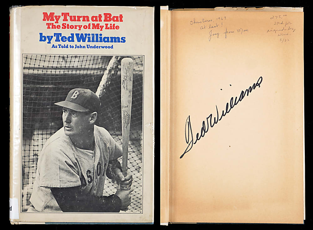 1969 Signed Ted Williams "My Turn at Bat - The Story of My Life" Hardback Book