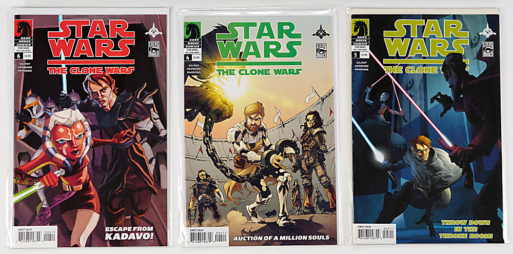 2008-2009 Dark Horse Star Wars: The Clone Wars Run of First (6) Issues with #1 1st Appearance of Ahsoka Tano Graded CGC 7.0