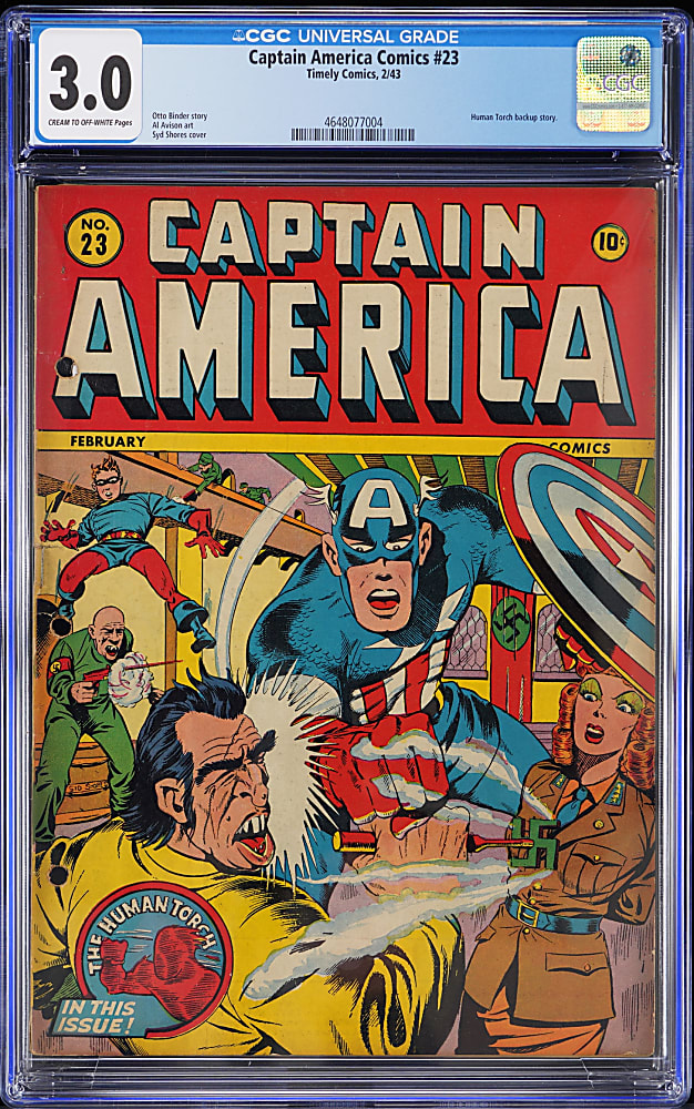 1943 Timely Comics Captain America Comics #23 - CGC 3.0
