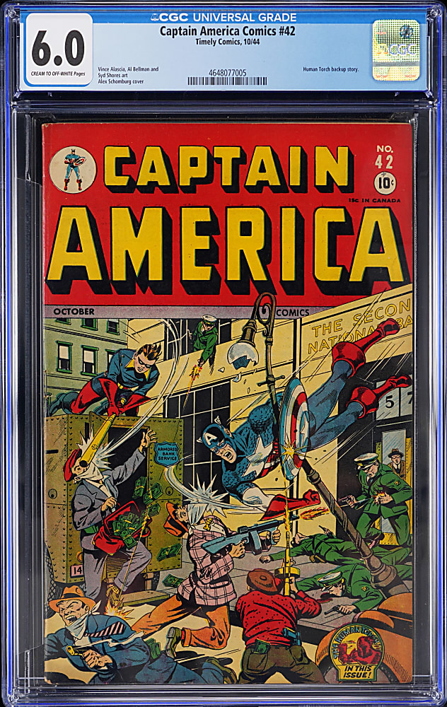 1944 Timely Comics Captain America Comics #42 - CGC 6.0