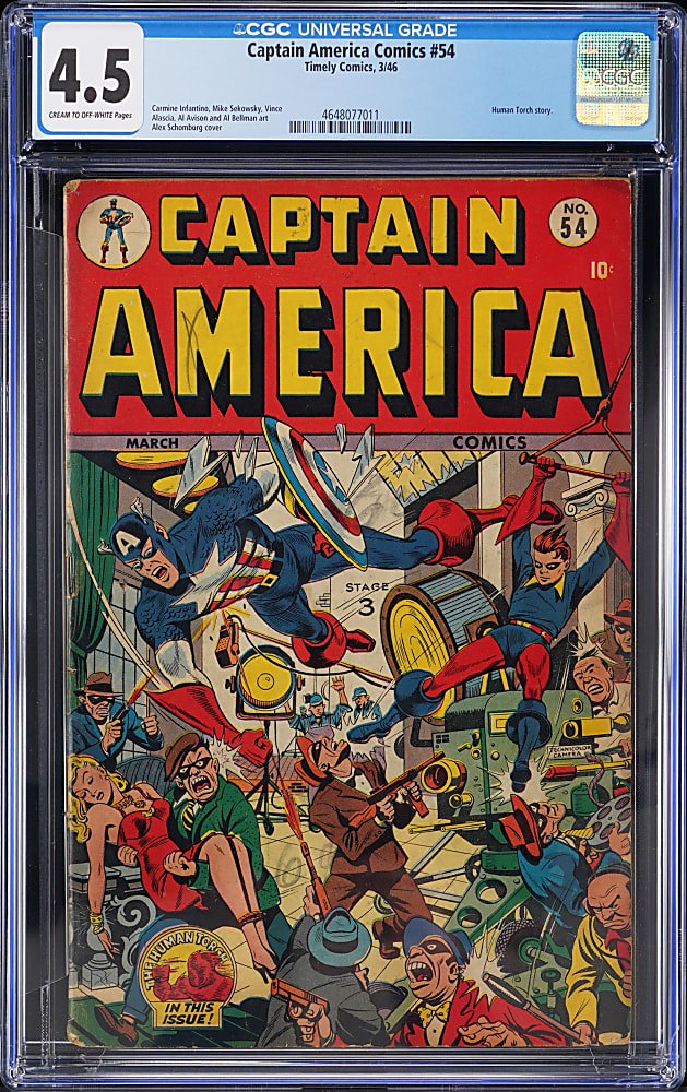 1946 Timely Comics Captain America Comics #54 - CGC 4.5