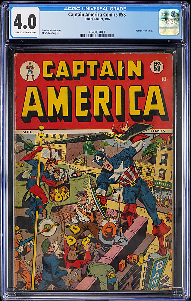 1946 Timely Comics Captain America Comics #58 - CGC 4.0