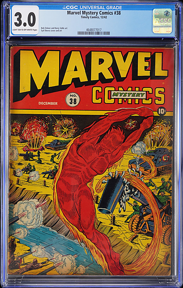 1942 Timely Comics Marvel Mystery Comics #38 - CGC 3.0