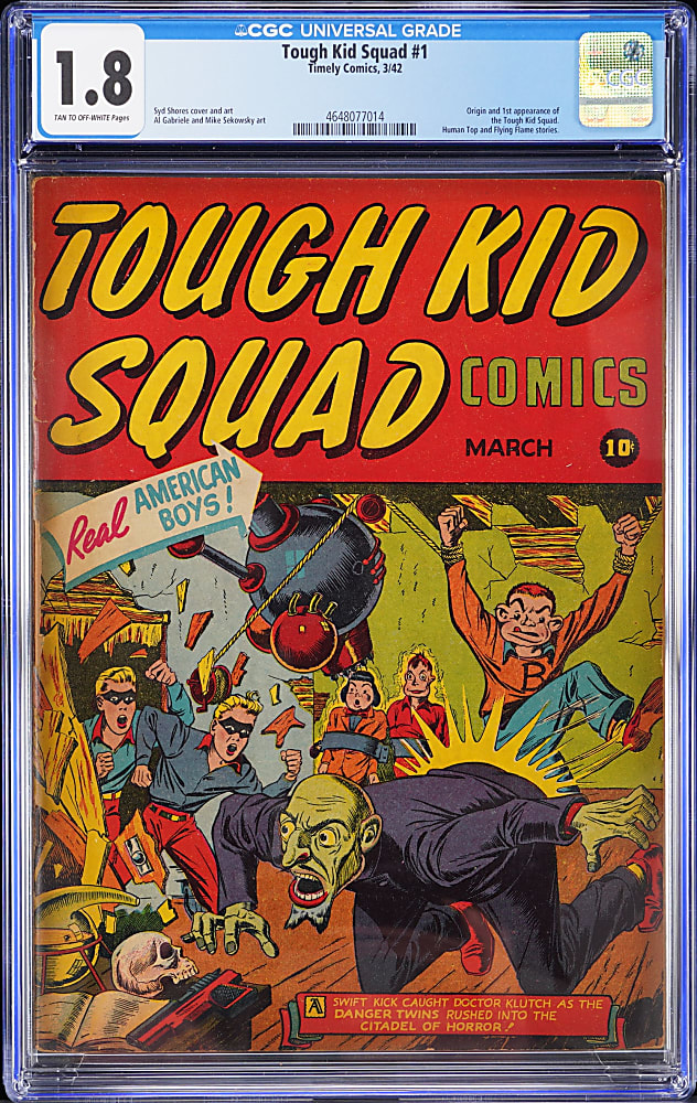 1942 Timely Comics Tough Kid Squad #1 First Appearance of Tough Kid Squad - CGC 1.8