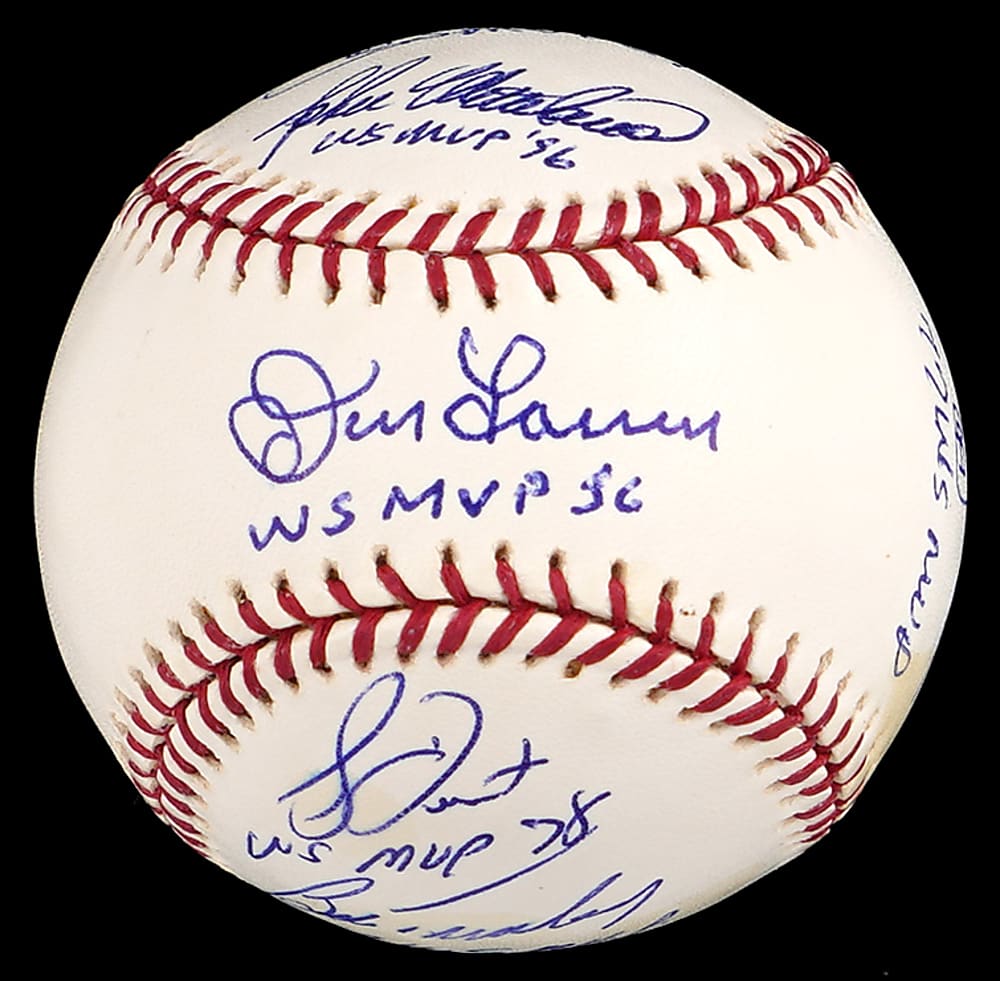 World Series MVP Winners Multi-Signed Baseball with (6) Signatures Plus Full JSA LOA