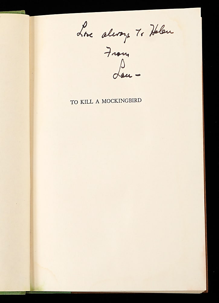 1960 Harper Lee Signed and Inscribed with Sketch “To Kill A Mockingbird” First Edition, Fourth Impression Book from Home State of Alabama – Full JSA LOA