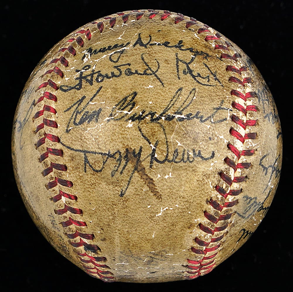 1946 World Series Champions St. Louis Cardinals Team-Signed Baseball with Dean, Slaughter & Musial - Full JSA LOA