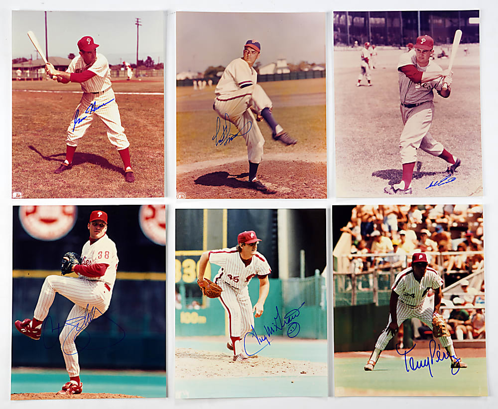 Philadelphia Phillies Pennant Winners Signed 8x10 Photograph Collection (110+) with Many Hall of Famers and Stars