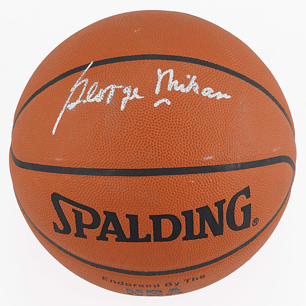 George Mikan Single-Signed Official NBA Basketball - JSA