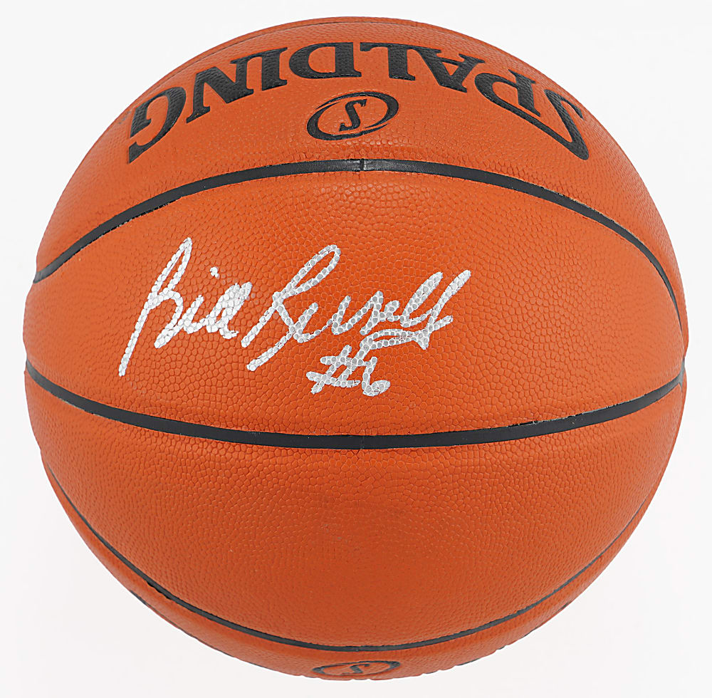 Bill Russell Single-Signed Spalding Basketball - PSA