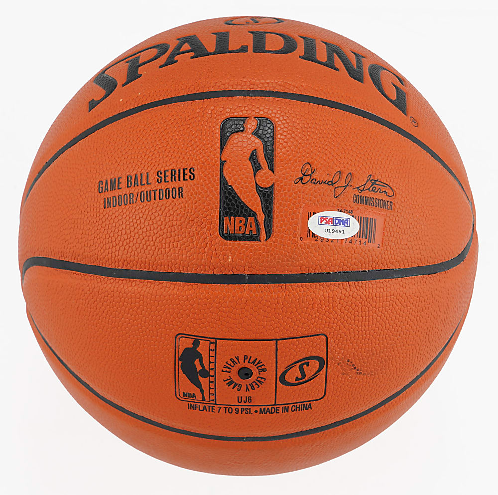 Bill Russell Single-Signed Spalding Basketball - PSA