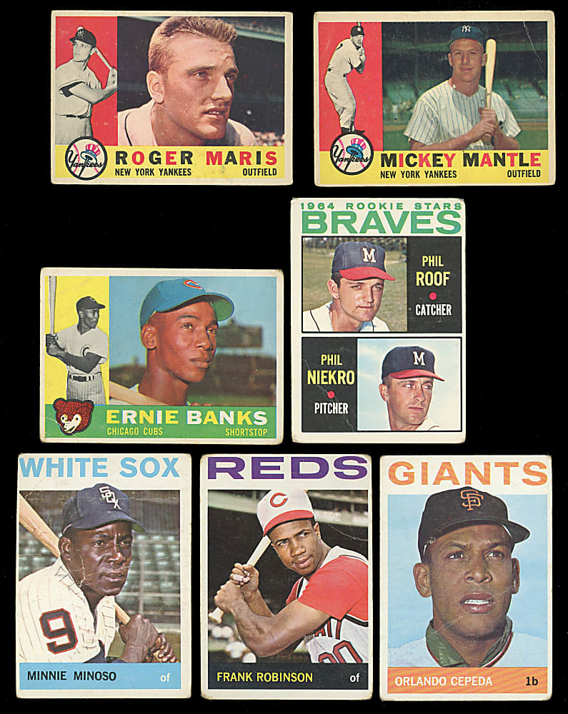 1959-1964 Topps Hall of Fame Collection (15) with Aaron, Clemente, Koufax & Mays