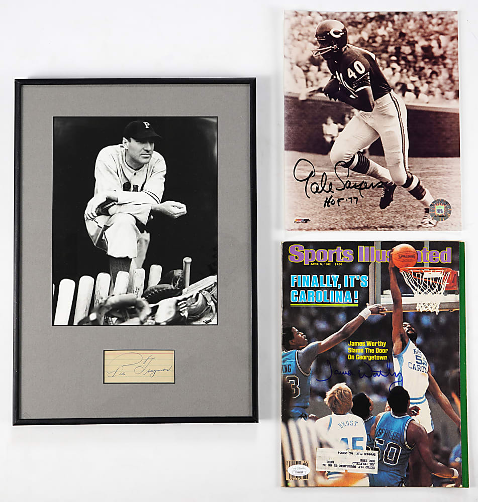 Multi-Sport Treasure Chest (18) with (17) Signed Including Pie Traynor